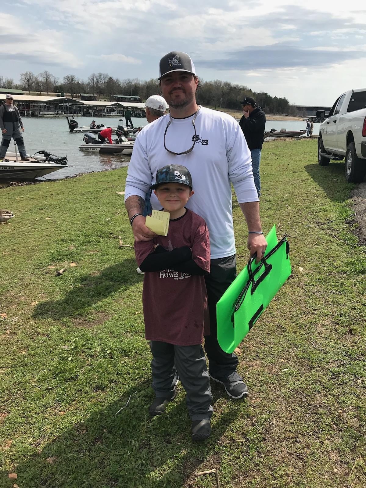 in front of chevrolet office people was standing